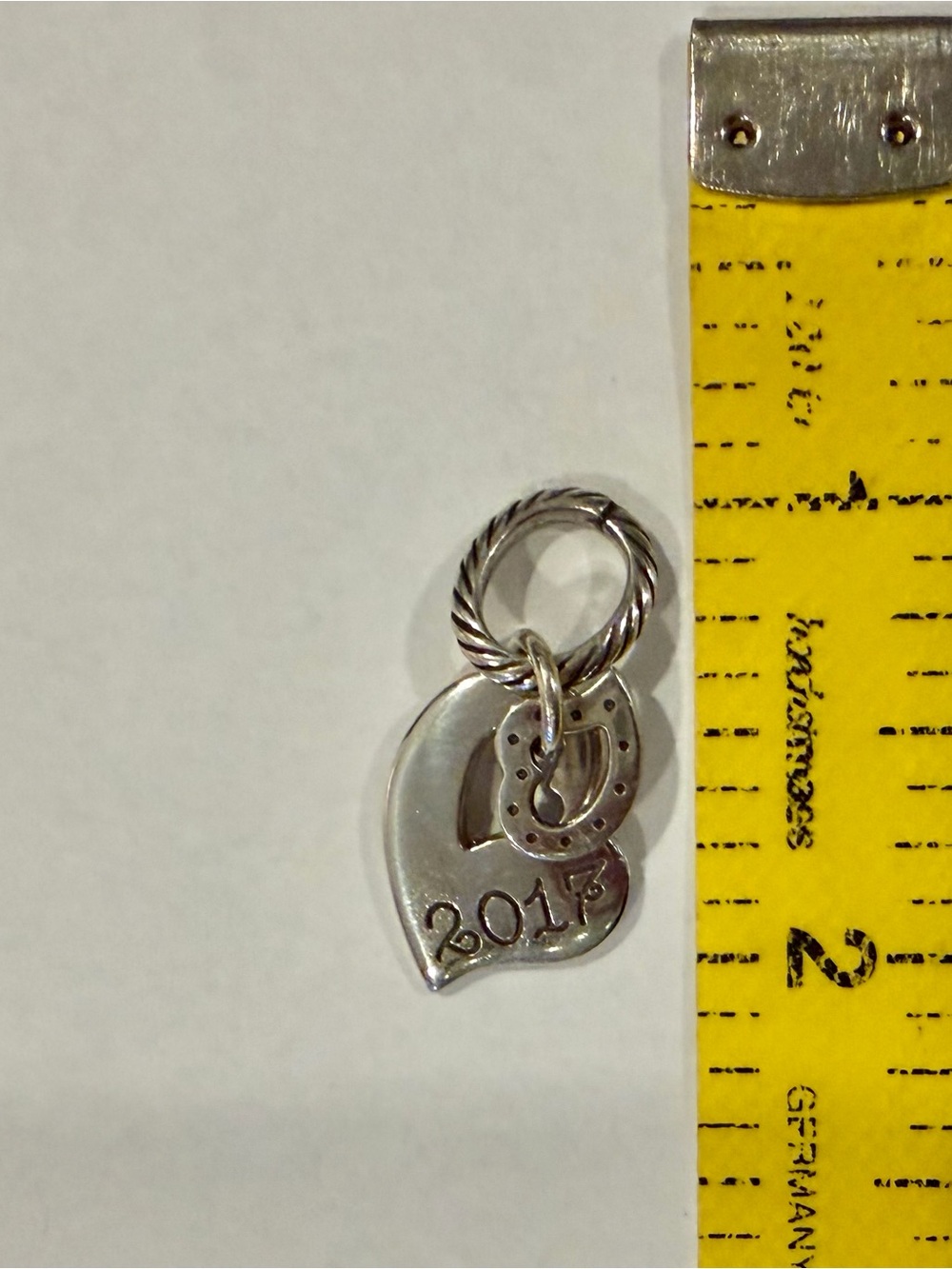 2017 Brighton Silver Double Heart Charm Pendant - Love is Life